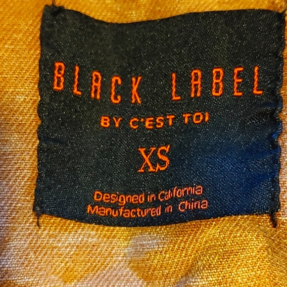 Black Label by C'est Toi Light Brown Acid Wash Frayed Jean Jacket SZ.XS - Picture 7 of 9